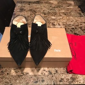 Christian Louboutin flat black shoe